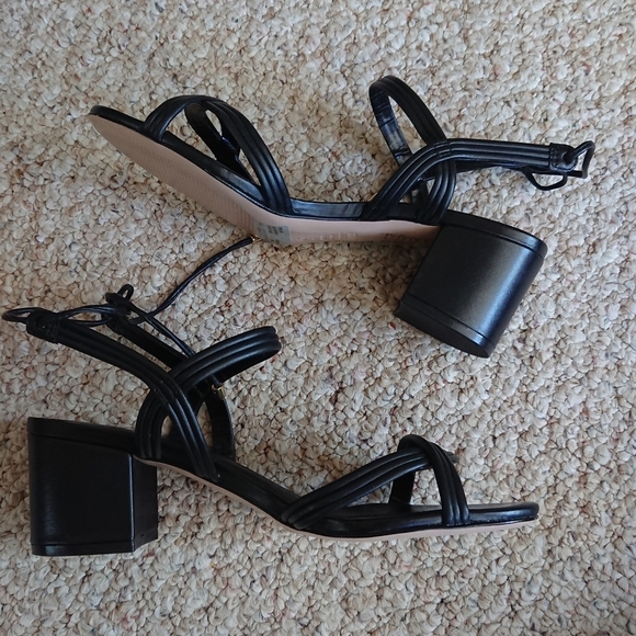 Schutz Brynn Mid Block Leather Sandal size 36.5 - Picture 4 of 13